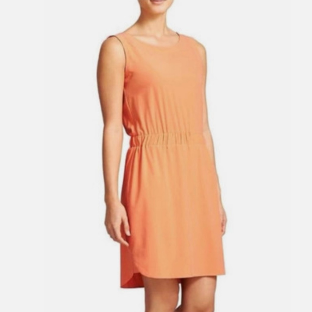 Athleta Astra Dress Sleeveless Pullover Tiger Lily Orange Upf 50+ Quick Dry S 4